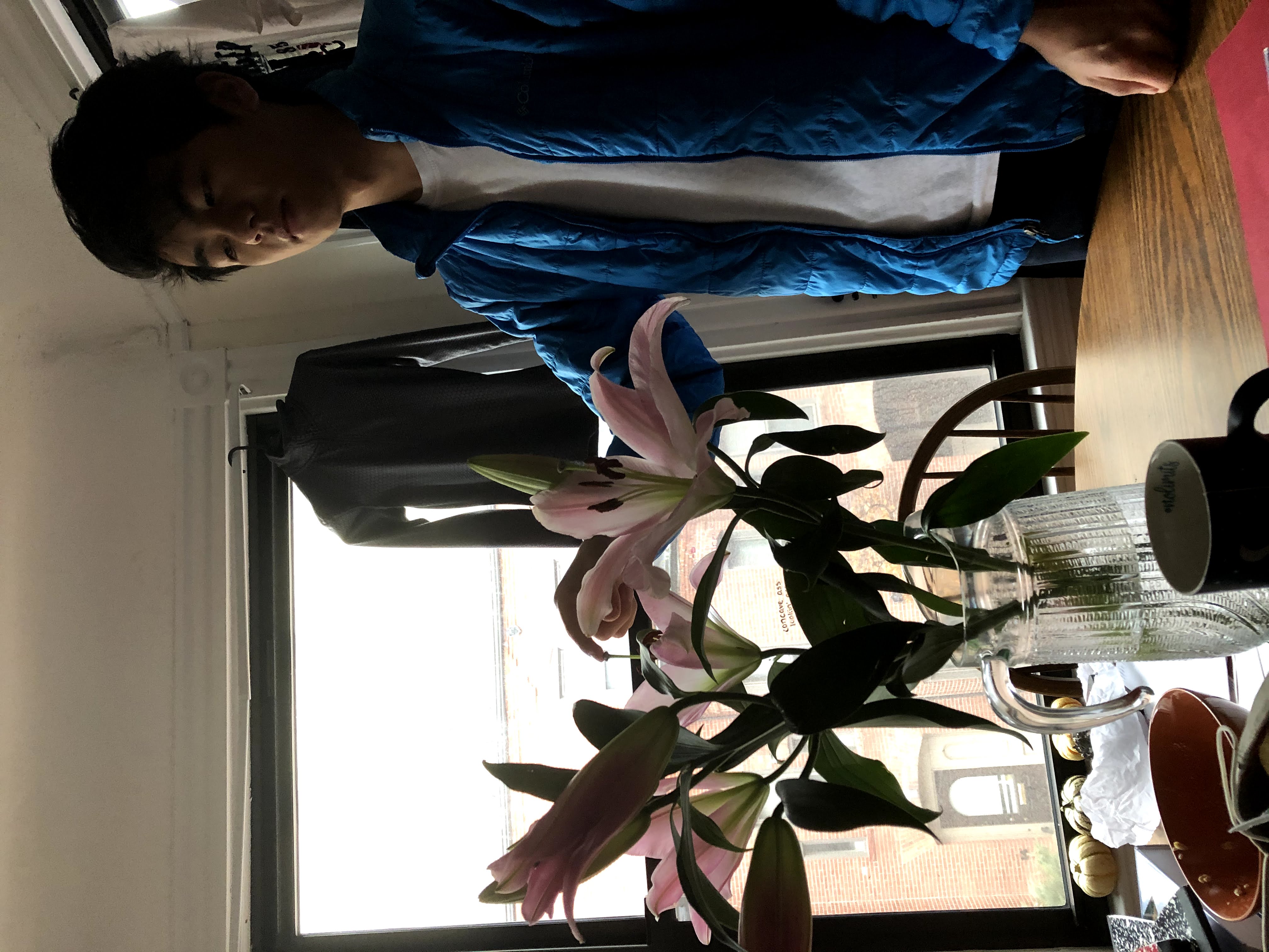 Brian with flowers